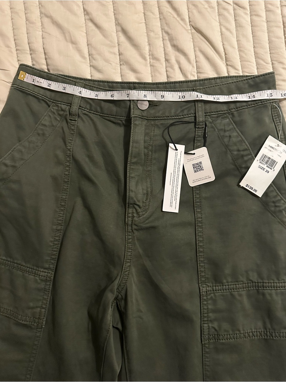 SANCTUARY BOYFRIEND UTILITY PANT KALAMATA NWT - Picture 12 of 17